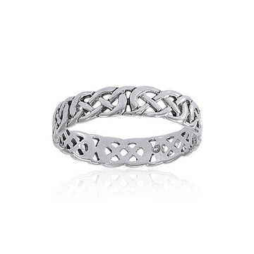 Celtic Knotwork Sterling Silver Ring TR619 - Jewelry